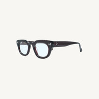 Lombia Londi optical frame in red, side view