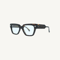 Lombia Michael optical frame in tortoise, side view