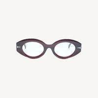 Lombia Okuhle optical frame in red, front view