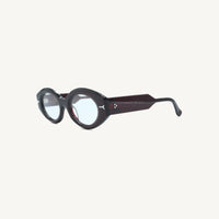 Lombia Okuhle optical frame in red, side view