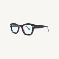 Lombia Ponido Premium optical frame in red, side view