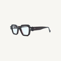 Lombia Pule optical frame in red, side view